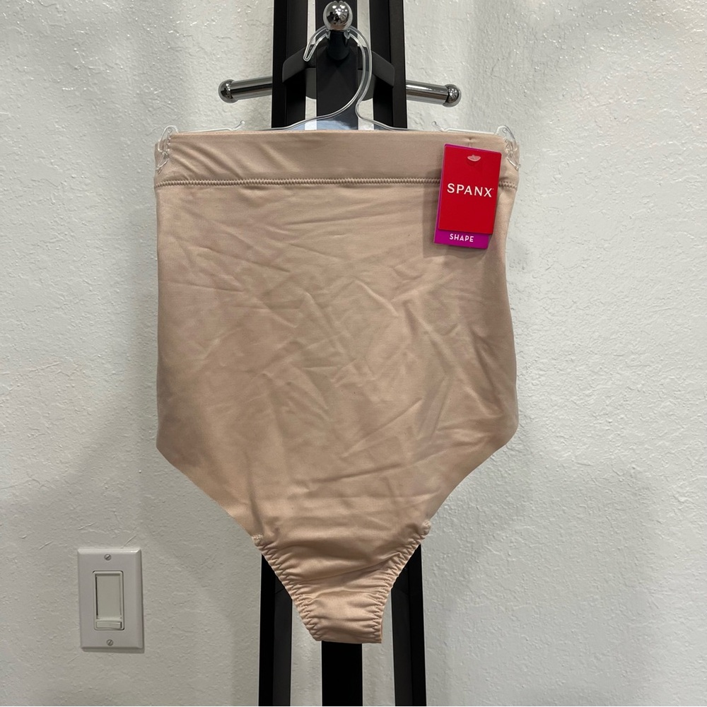 Spanx High-Waisted Thong Shapewear in Nude Size Small